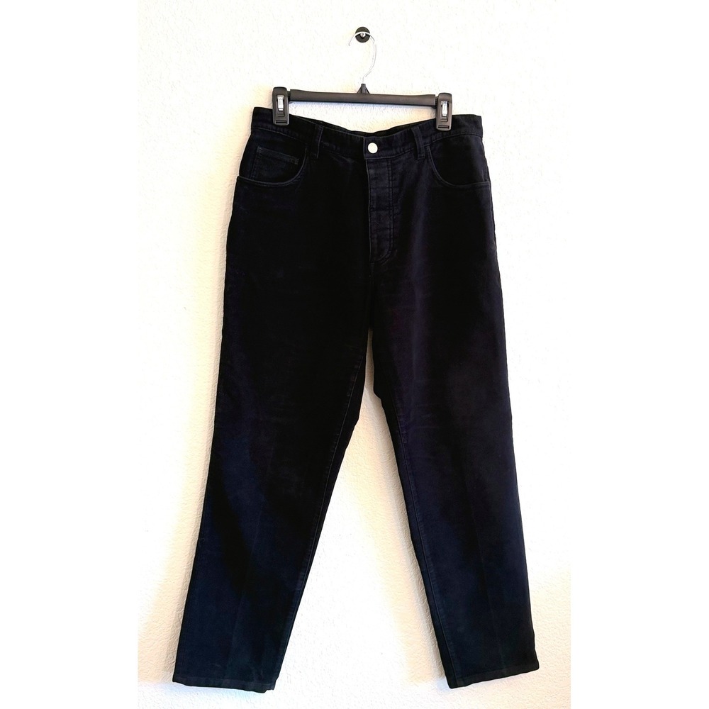 Hackett‎ London Mens Black Cotton Denim Jeans Button Fly Regular Fit 34R 34x30